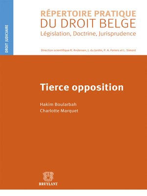 cover image of Tierce opposition